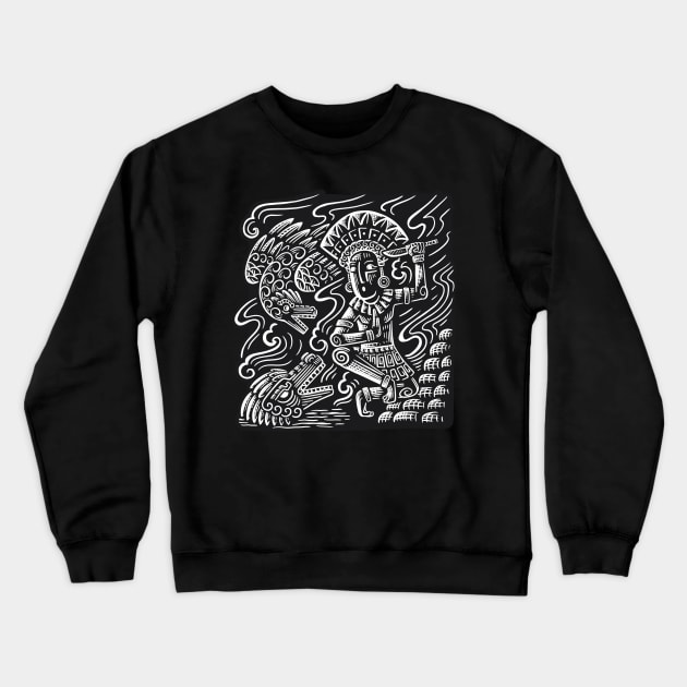 Ethnic Mayan Hunter Crewneck Sweatshirt by MANASUKA